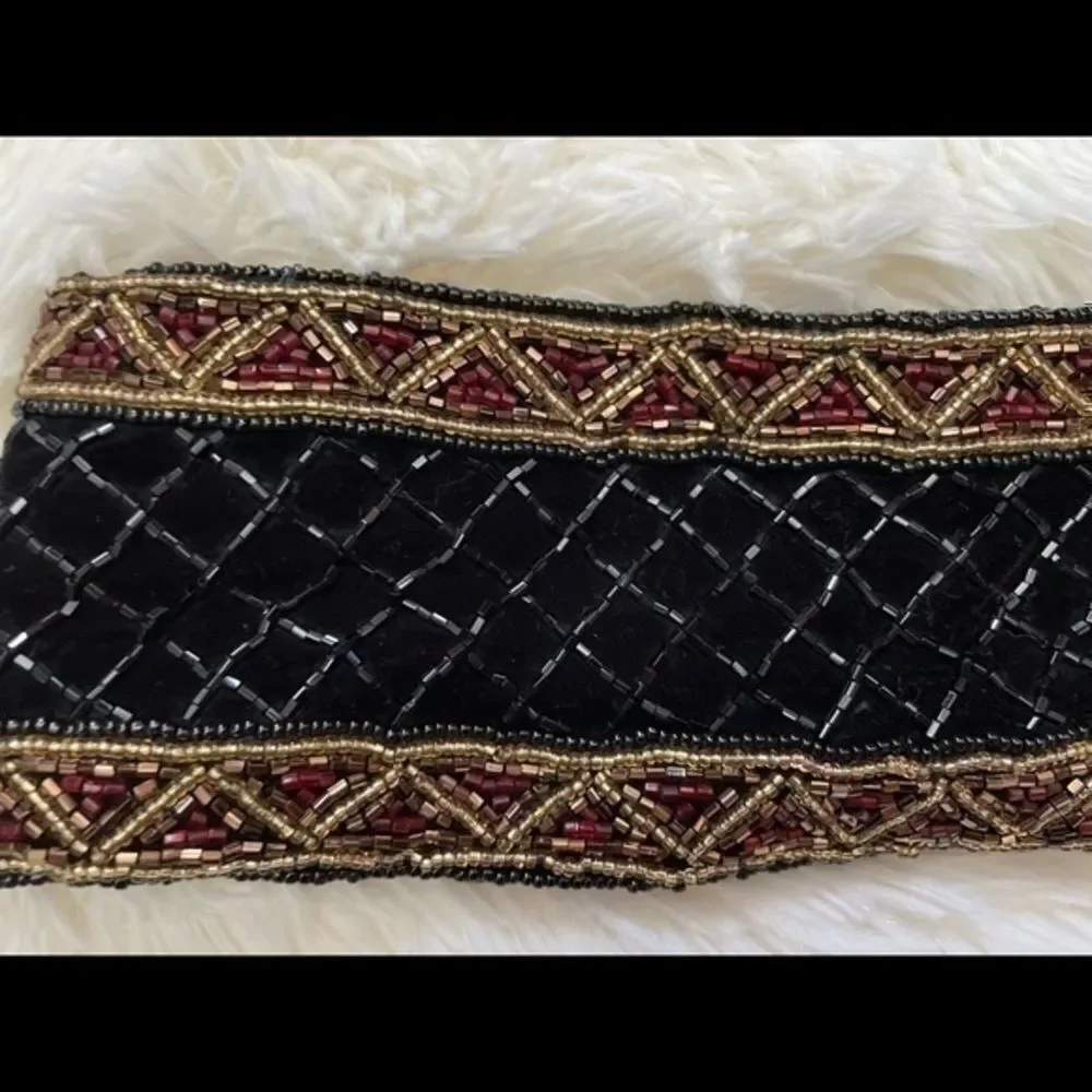 Vintage Christian Dior black, brown and gold embellished belt size small/medium Vintage Christian Dior black, brown and gold embellished  main image 3
